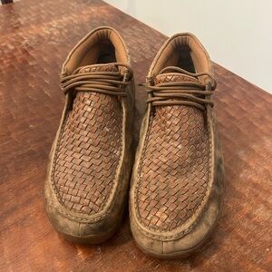 Twisted X Men's Brown Woven Leather Shoes